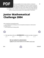 Junior Mathematical Challenge 2004 - UK Mathematics Trust