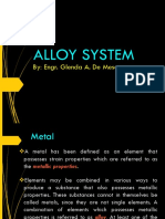 Alloy System: By: Engr. Glenda A. de Mesa