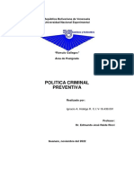 Ensayo - Politica Criminal Preventiva.