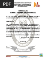 Certificado de Practicas