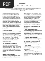 LECCION 17 - Rompiendo La Maldición de La Pobreza PDF