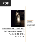 Comentario A La Práctica Externa Realizada en El Yacimiento Gadir