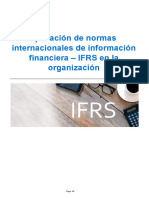 Aplicación de Normas Internacionales de Información Financiera - IFRS en La Organización