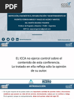 Memorias Inspección, Diagnóstico, Rehabilitación y Mantenimiento de Puentes de Acero y Mixtos - ICCA