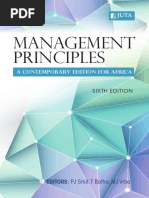 Management Principles - A Contemporary Edition For Africa 6e by PJ Smit, T Botha and MJ VRBA PDF