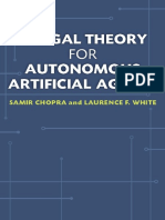 A Legal Theory For Autonomous Artificial Agents - Chopra y White