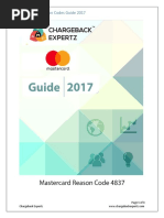 Mastercard Chargeback Reason Code 4837