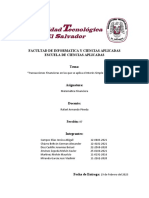 Facultad de Informatica Y Ciencias Aplicadas Escuela de Ciencias Aplicadas Tema