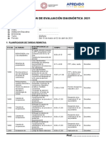 Planificación de Evaluación Diagnóstica 2021: Fecha Actividad Descripción de La Tarea Tiempo Producto Responsables