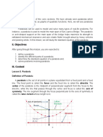 Module 3 Lesson 3 Parabola