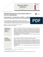 Revista Clínica Española: Principios Generales de La Interconsulta Médica en Enfermos Hospitalizados