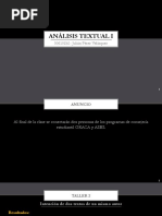 Análisis Textual I - Semana 11 PDF