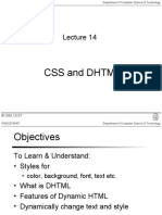 Lecture14 CSS DHTML