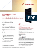 Hiku7 Mono Perc: Cs7L-575 - 580 - 585 - 590 - 595 - 600 - 605Ms Cs7L-575 - 580 - 585 - 590 - 595 - 600 - 605Ms (Iec1000 V) (Iec1500 V)