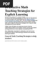 20 Effective Math Teaching Strategies For Explicit Learning