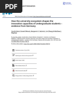 How The University Ecosystem Shapes The Innovation Capacities of Undergraduate Students Evidence From Germany PDF