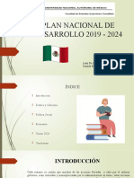 Plan Nacional de Desarrollo 2019 - 2024