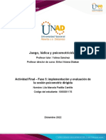 Formato 5 - Implementación y Evaluación de La Sesión Psicomotriz Dirigida