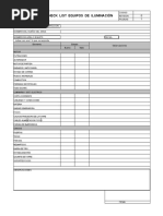 Check List Equipos de Iluminacion