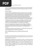 Estrucctura de Sistema Educativo Dominicano