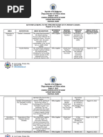 Activities Leading To The Implementation of In-Person Classes