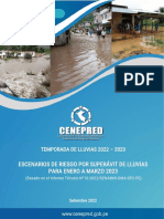 Escenarios de Riesgo Ante La Temporada de Lluvias 2022 2023 Periodo Enero Marzo 2023 Basado en El Informe Tecnico n010 2022s