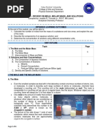 Module 2.1 - Review On Mole, Molar Mass, and Solutions