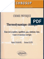 Chimie Physique Thermodynamique Chimique