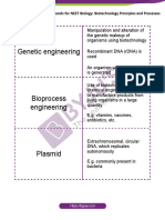 Flashcards For Neet Biology 12 Biotechnology Principles and Processes PDF