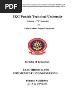 B.Tech - ECE - Study Scheme Syllabus Upto - 8th Sem. 2018 Onwards Updated On 8th - July - 2022