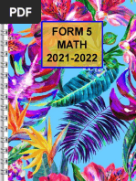 Form 5 Math Notebook 2021-2022