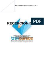 Apostila Unicursos RECEPCIONISTA 2020 PDF