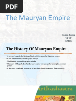 The Mauryan Empire: Syeda Sarah VI B' Smps