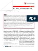 Anti Influenza Virus Effect of Aqueous Extracts From Dandelion