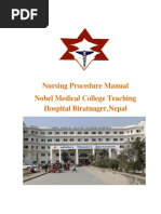 Nursing Procedure Manual Nobel Medical College Teaching Hospital Biratnager, Nepal