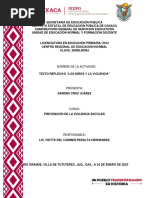 Texto Reflexivo "Los Niños y La Violencia"