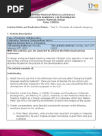 Activity Guide and Evaluation Rubric - Unit 1 - Task 2 - Principles of Materials Designing.