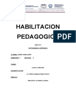 Habilitacion Pedagogica: Guía #2 Actividades A Distancia