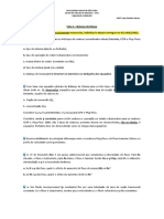 Lista 1 - Balanço de Massa