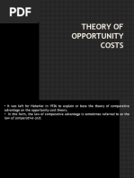 Theory of Opportunity Costs