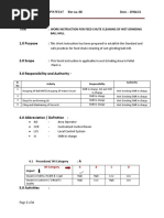 67.work Instruction For Wet Grinding Ball Mill Feed Chute Cleaning.