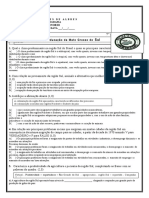 Avaliação 3º Bimestre 7º Ano A ROMALINO (Recuperação Automática)