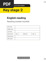 STA228410e 2022 ks2 English Reading Reading Answer Booklet PDF