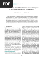 Is Broad Bracketing Always Better (Webb & Shu)