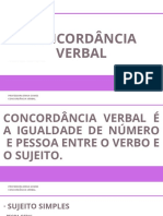 Aula 01 - Gramática 9º Ano - Concordância Verbal