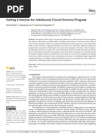 Setting Criterion For Adolescent Circuit Exercise