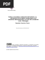 Cultura, Necesidad Del Territorio PDF