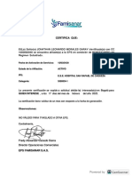 Certificación de EPS