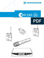 Wireless Receiver - Sennheiser EW100G2 Product Sheet