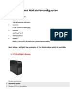 Work Station Configuration For General Use